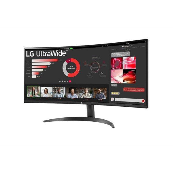 LG ívelt monitor 34" 34WR50QK, 3440x1440, 21:9, 300cd/m2, 5ms,
HDMIx2/DisplayPort