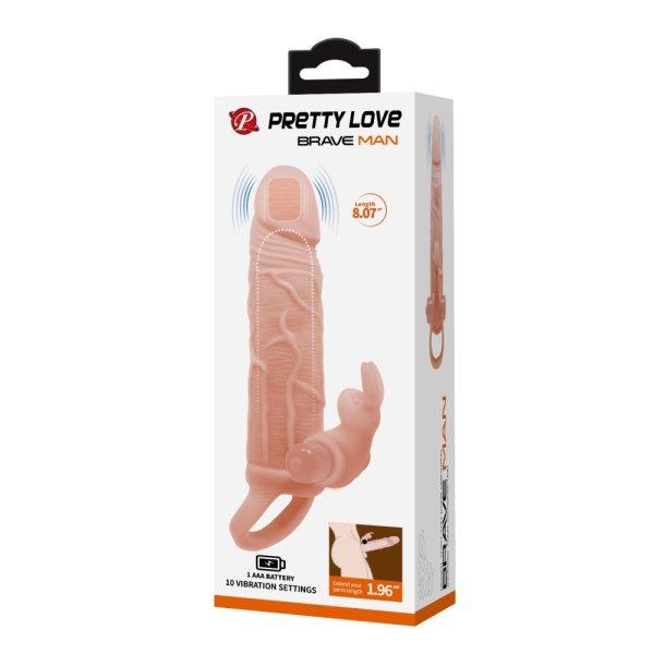  Pretty Love Brave Man Vibrating Penis Sleeve 