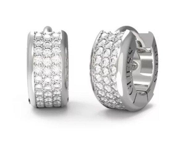 Guess Időtlen acél karika fülbevaló cirkónium
kövekkel Stylish Guess JUBE04583JWRHT/U