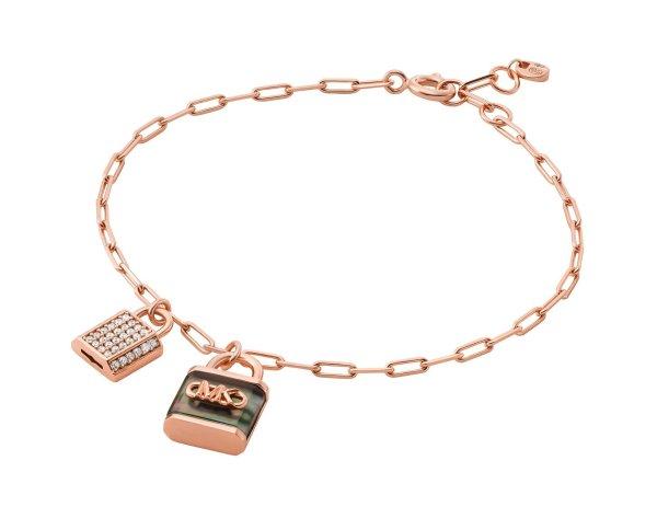 Michael Kors Aranyozott karkötő cirkónium kövekkel és
gyöngyökkel Premium MKC1742TN791