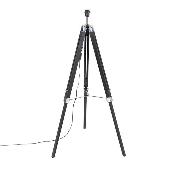 Country állólámpa fekete, búra nélkül - Tripod