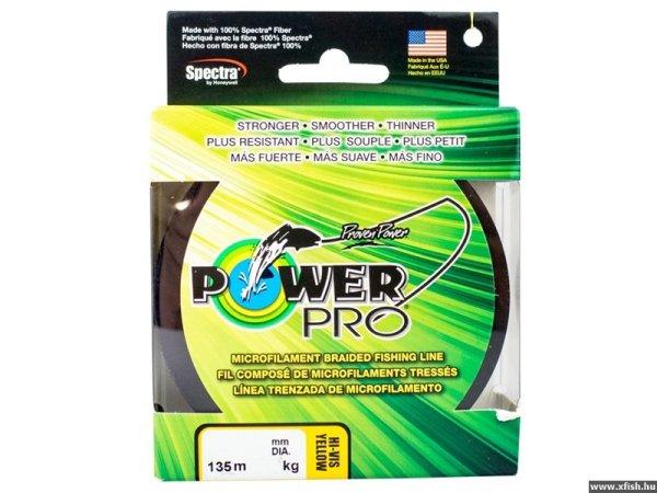 Power Pro Line Fonott Zsinór Sárga 135m 0,15mm 9Kg
