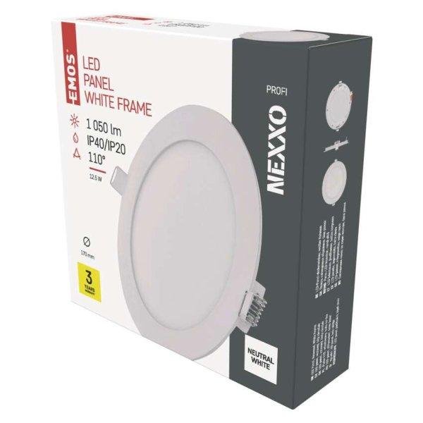 EMOS ZD1135, LED süllyesztett lámpatest NEXXO, kerek, fehér, 12,5W,
természetes fehér