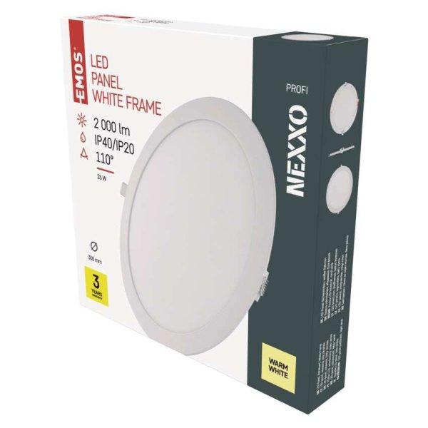 EMOS ZD1154, LED süllyesztett lámpatest NEXXO, kerek, fehér, 24W, meleg
fehér