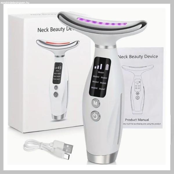 7 színű nagyfrekvenciás hordozható arcmasszírozó – USB tölthető,
otthoni spa eszköz – QN430993