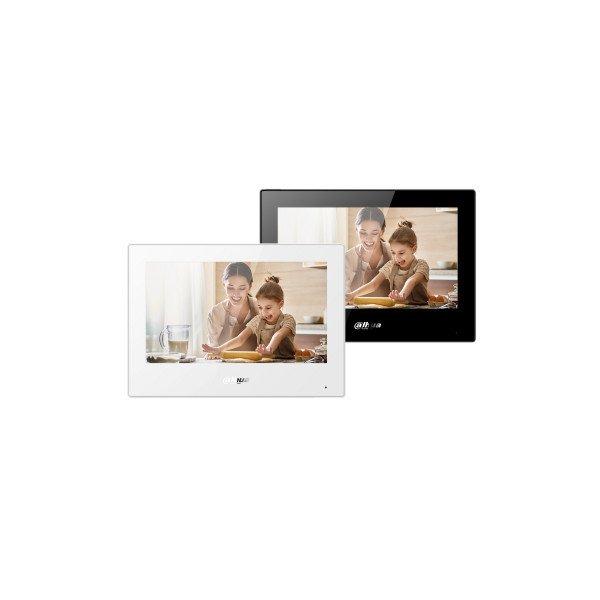 Dahua IP video kaputelefon - VTH5321GW-W (beltéri egység, 7" touch
screen, 2 ajtó vezérlés, SD, I/O, PoE, wifi, fehér)