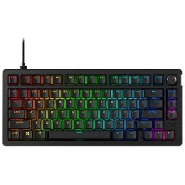 HyperX Mechanikus Billentyűzet - Alloy Rise 75 (Vezetékes, USB, 81 gomb (TKL),
HX Red switch, angol kiosztás, fekete)