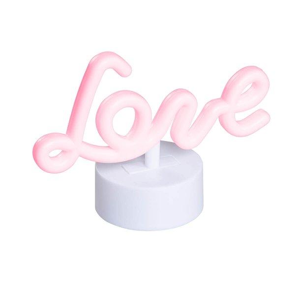 Neon asztali lámpa piros Love LED-del - Liebe