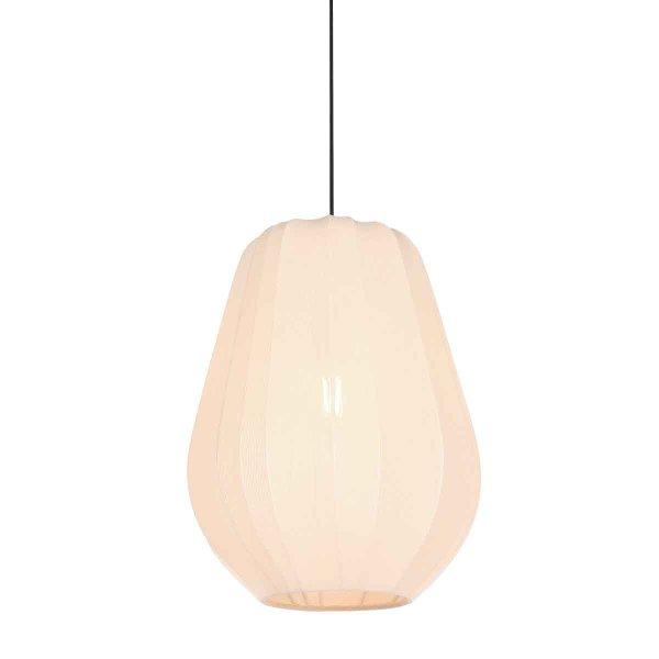 Japandi függőlámpa krémszínű szövetbúrával, 27 cm - Sable