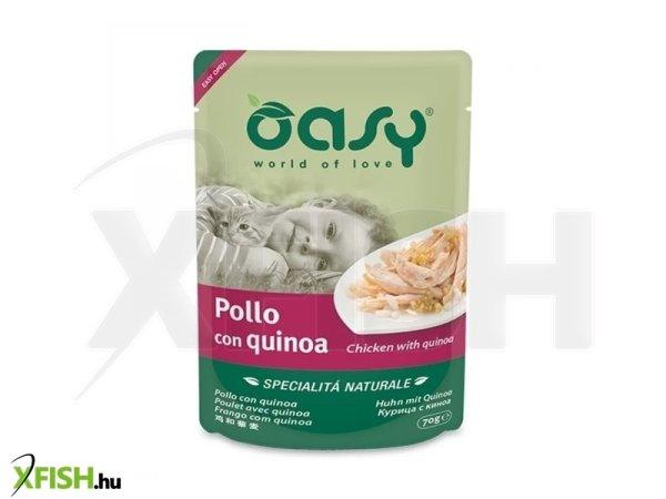 Oasy cat alutasak natural chicken & quinoa 70g, 24 db/csomag