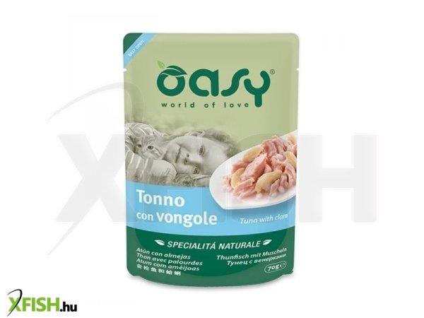 Oasy cat alutasak natural tuna & clam 70g, 24 db/csomag