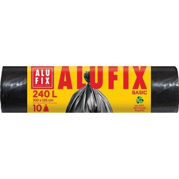 Szemeteszsák, 240 l, 10 db, 100x125 cm, 20 µ, ALUFIX "Economy",
fekete