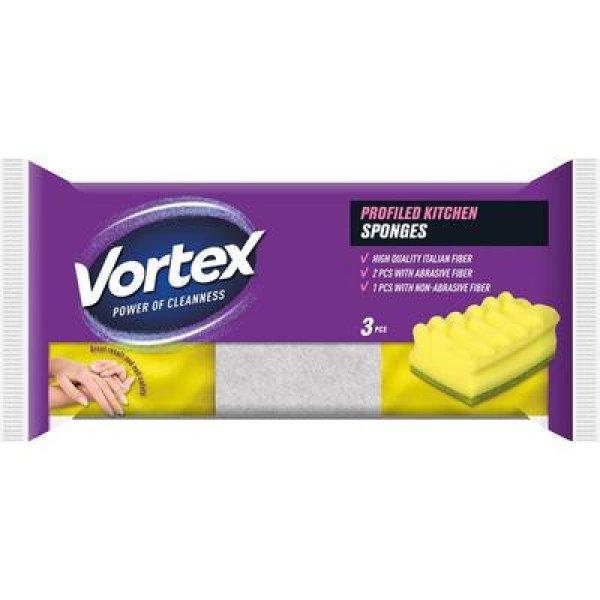 Mosogatószivacs, 2+1 db, VORTEX