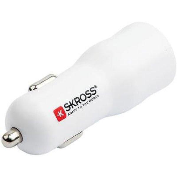 Autós töltő, 1xUSB-A, 1xUSB-C PD, 20W, SKROSS