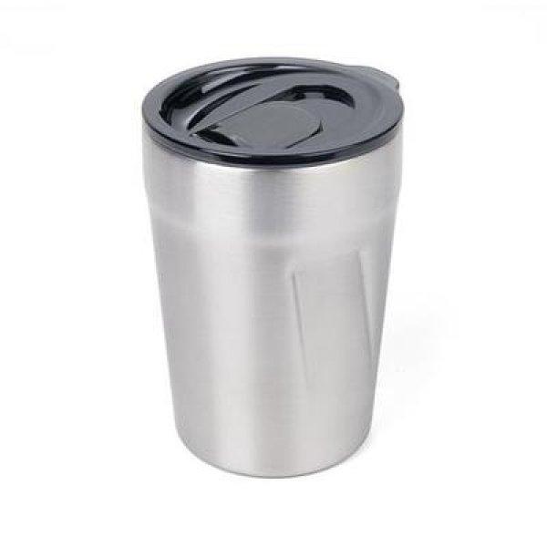 Termoszbögre, 300 ml, rozsdamentes acél, TROIKA "Cup-uccino", ezüst