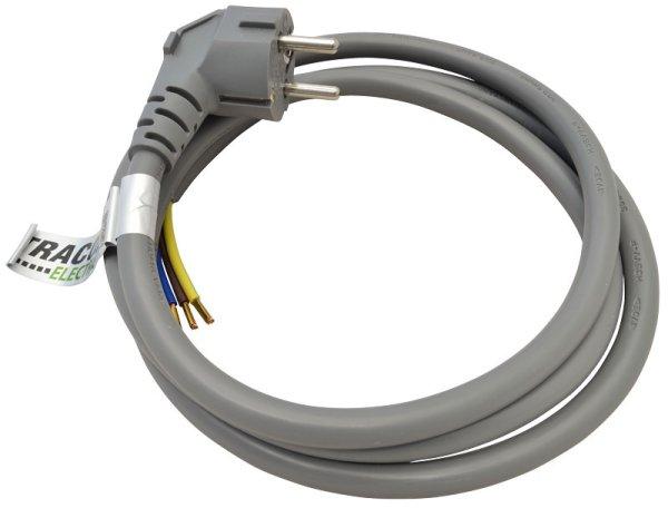 Csatlakozódugó kábellel, szürke 3x2.5mm2, 1,5m