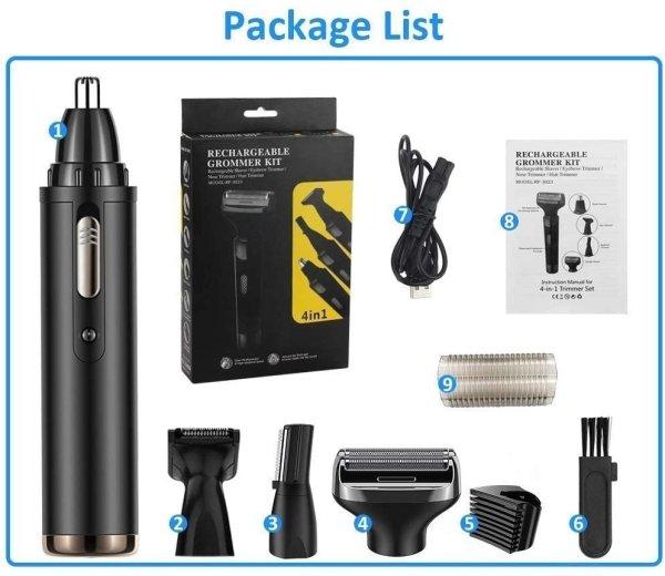 Babacom multifunkcionális , USB újratölthető ápoló szett szakállvágó
-Hiányos