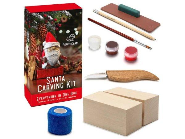 BeaverCraft DIY06 Santa faragó késkészlet