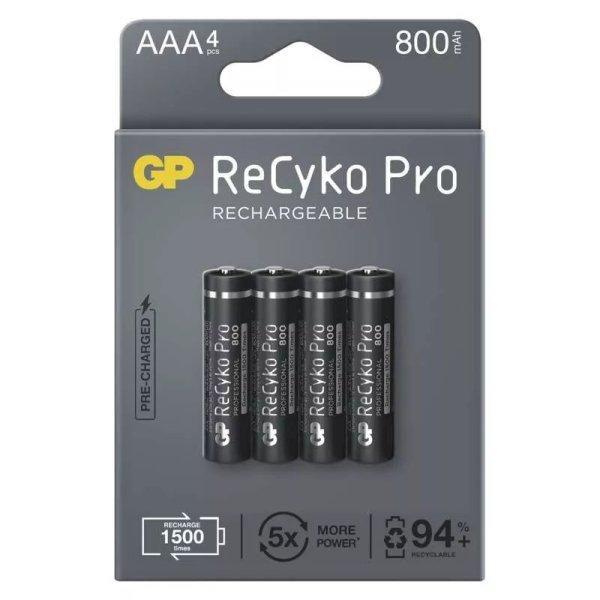 GP ReCyko Pro Professional HR03 (AAA) akku mikró 800 mAh bl/4 B22184