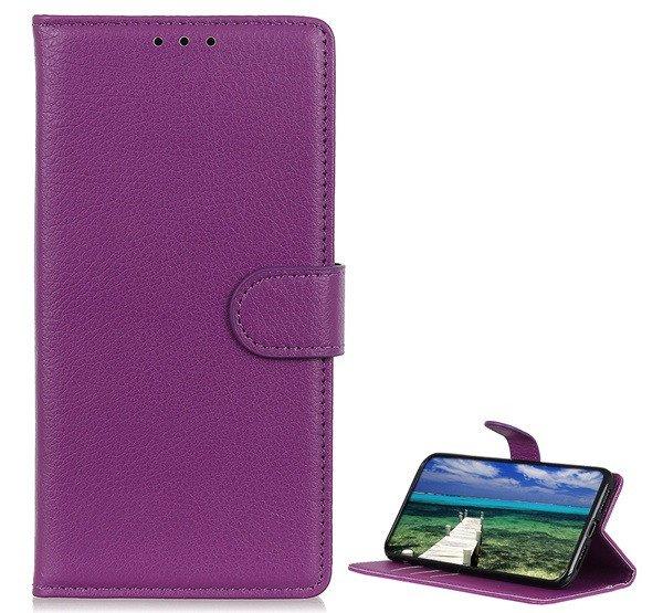 Tok álló, bőr hatású (FLIP, oldalra nyíló, asztali tartó funkció,
prémium) LILA Xiaomi Redmi Note 11 (Redmi Note 11S)