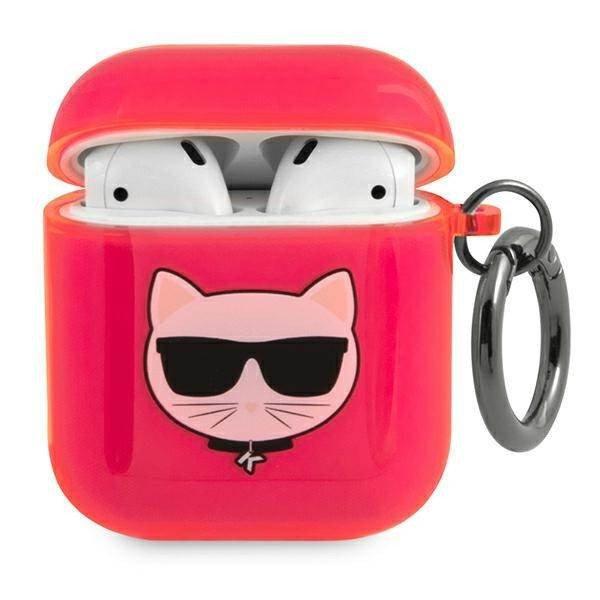 Karl Lagerfeld KLA2UCHFP AirPods 1/2 tok rózsaszín Choupette