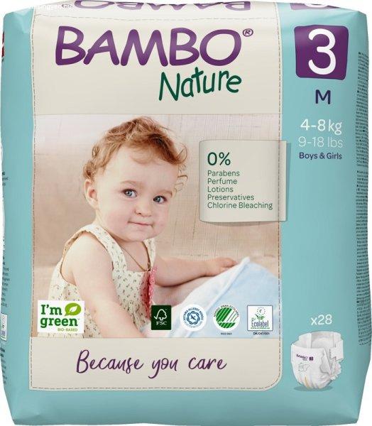 BAMBO Nature Egyszer használatos pelenkák 3 M (4-8 kg) 28 db