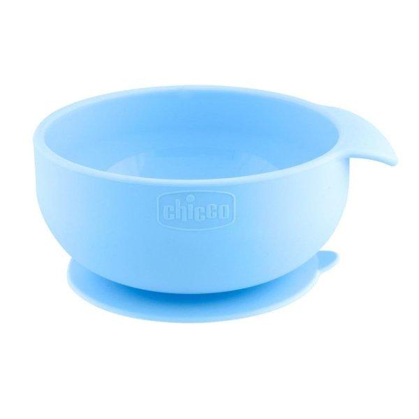 CHICCO Szilikon tányér tapadókoronggal kékzöld 6h+