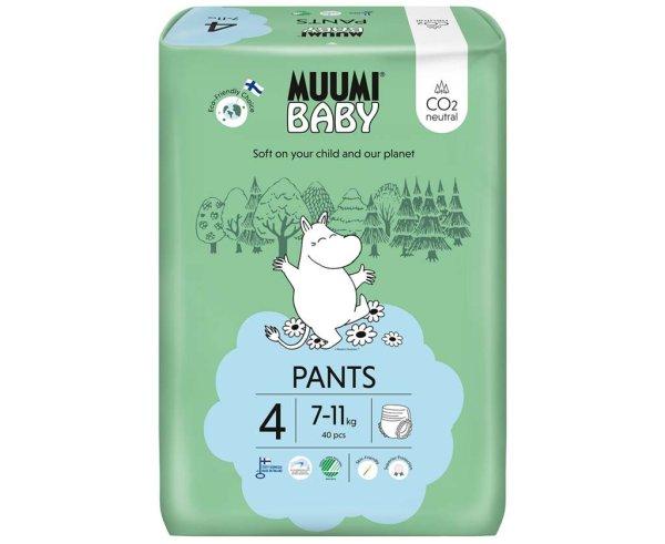MUUMI Baby Pants 4 Maxi 7-11 kg (40 db), nadrág pelenka eco