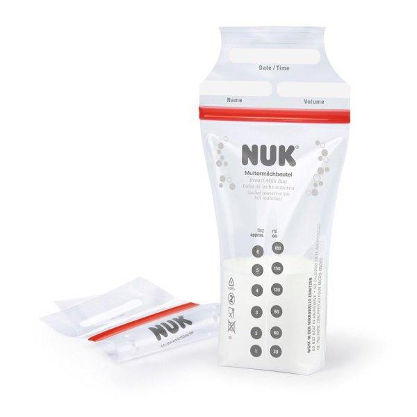 NUK Anyatej tároló zacskók 180 ml 25 db