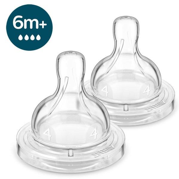 Philips AVENT SCY764/02 Etetőcumi Anti-colic gyors átfolyás 6hó+ 2 db