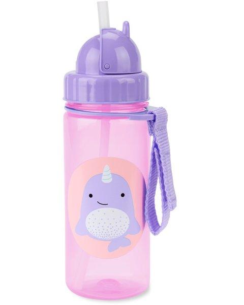 SKIP HOP Zoo Szívószálas pohár PP PVC és BPA mentes Narvál 12h+