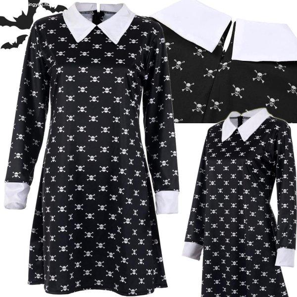 Wednesday Addams gyerek jelmez, XL méret - 135-145cm