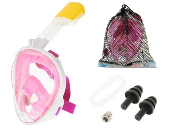 Teljes összecsukható snorkel maszk S/M rózsaszín