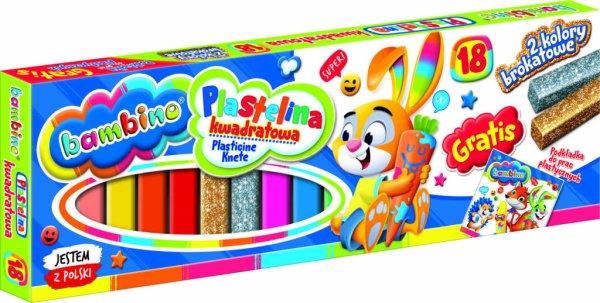 BAMBINO gyurma négyzet 18 színben