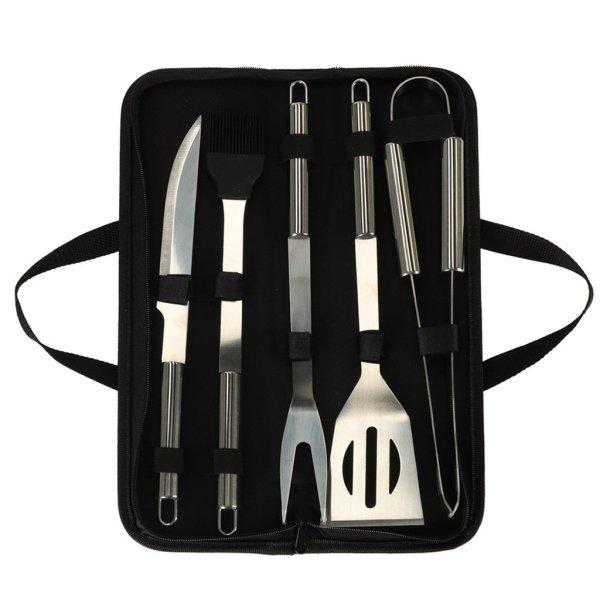 Rozsdamentes acél grill készlet tokban - 6db