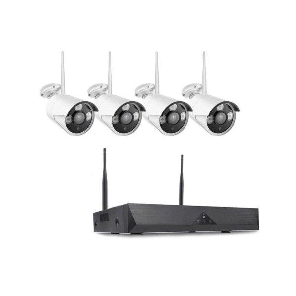 Wifi 4 kamerás 4K biztonsági rendszer, vezeték nélküli HD, 2 MP 