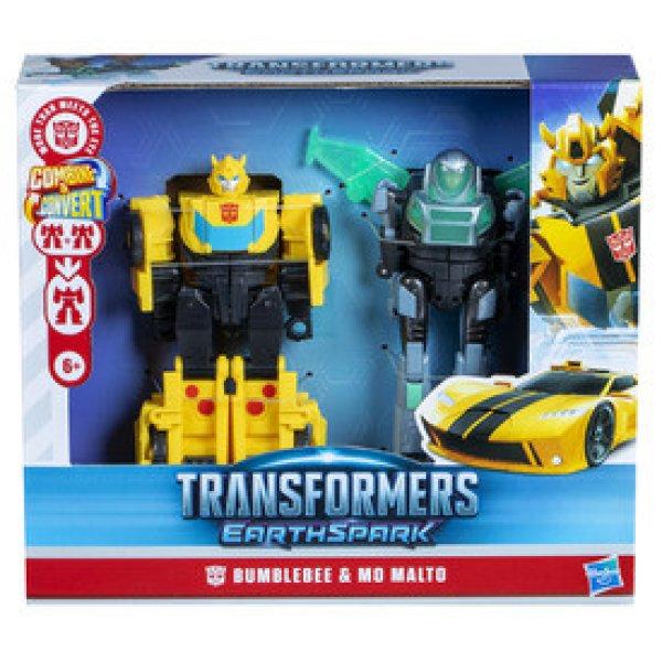 Transformers Earthspark Cyber-combiner Űrdongó és Mo Malto