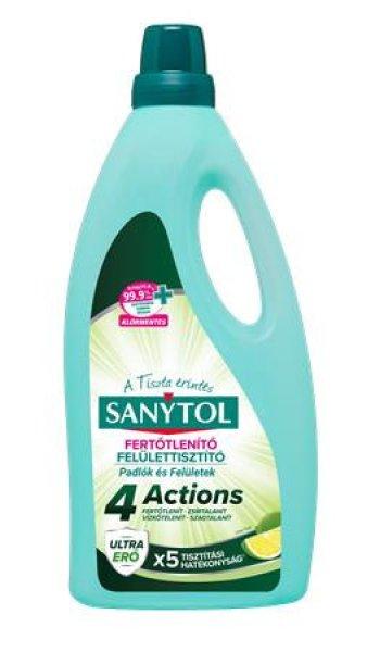 Felület tisztító-és fertőtlenítőszer, 1 l, SANYTOL "4 Actions",
lime