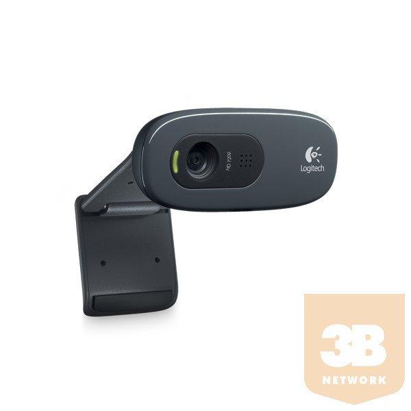 Logitech Webkamera - C270 (1280x720 képpont, 3 Megapixel, USB 2.0, univerzális
csipesz, mikrofon)