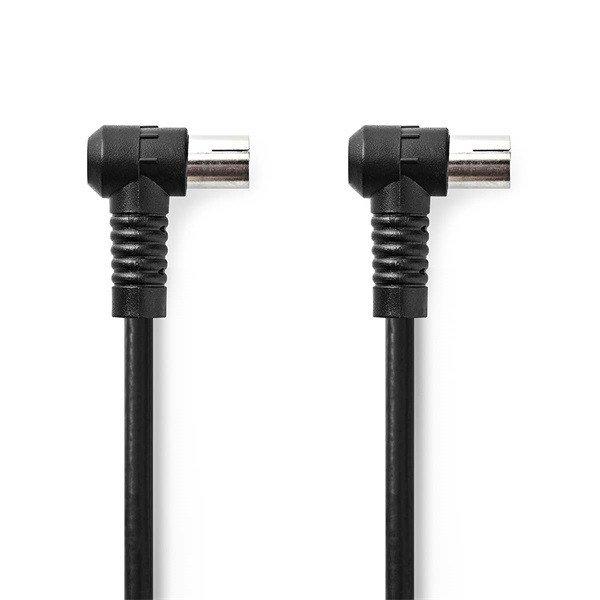 Nedis CSGL40120BK15 koax kábel, IEC (koax) férfi, IEC (koax) női,
Nikkelezett, 120 dB, 75 Ohm, Quad Shielded, 1,5m