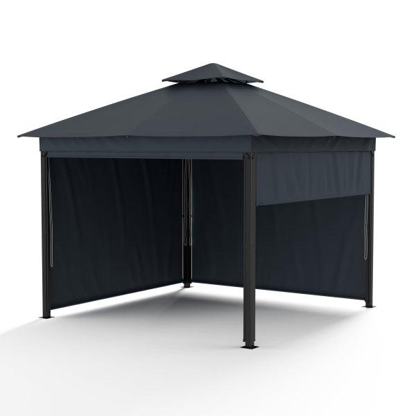 Blumfeldt Grandezza Cortina kerti pavilon 3x3 m, időjárásálló, porfestett,
oldalsó redőnyök