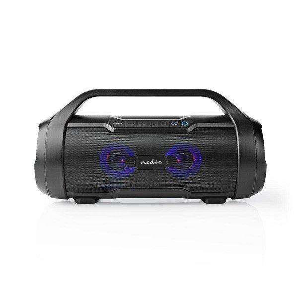 NEDIS SPBB310BK akkumulátoros party boombox, 60W, Bluetooth, 10 m
hatótávolság, USD, microSD , 6 óra vez nélkül