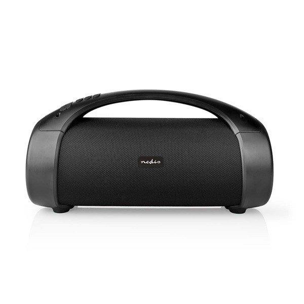Nedis Bluetooth Party Boombox ,6 óra üzemidő ,2.0 ,50W ,AUX , USB ,IPX5
,Párosítható ,Fogantyú ,Partifények ,Fekete