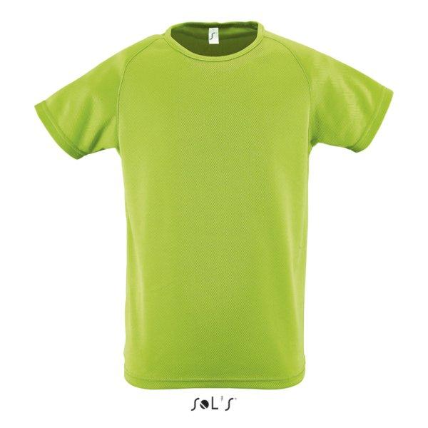 Gyerek SPORTY raglán ujjú kereknyakú sportpóló, SOL'S SO01166, Apple
Green-12A