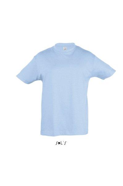 Gyerek REGENT KIDS környakas rövid ujjú pamut póló, SOL'S SO11970, Sky
Blue-4A