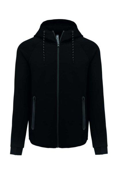 PA358 kapucnis cipzáras vastag sztreccs férfi pulóver Proact, Black-3XL