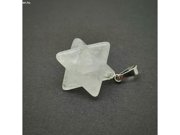 Merkaba medál Hegyikristály 2x2cm