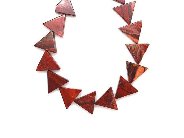 Jáspis szivárvány háromszög 18x4mm