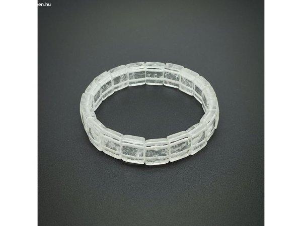 Hegyikristály fazettált téglalap karkötő 12x10mm