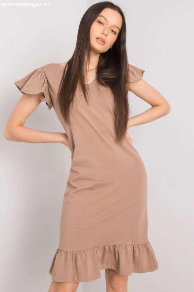 Midi ruha fodrokkal Candace beige